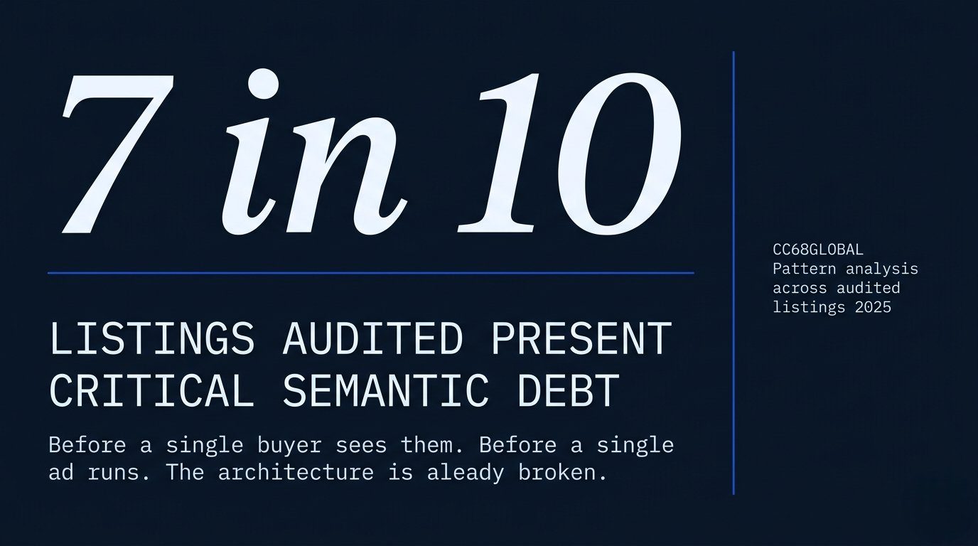 7 in 10 listings present critical semantic debt